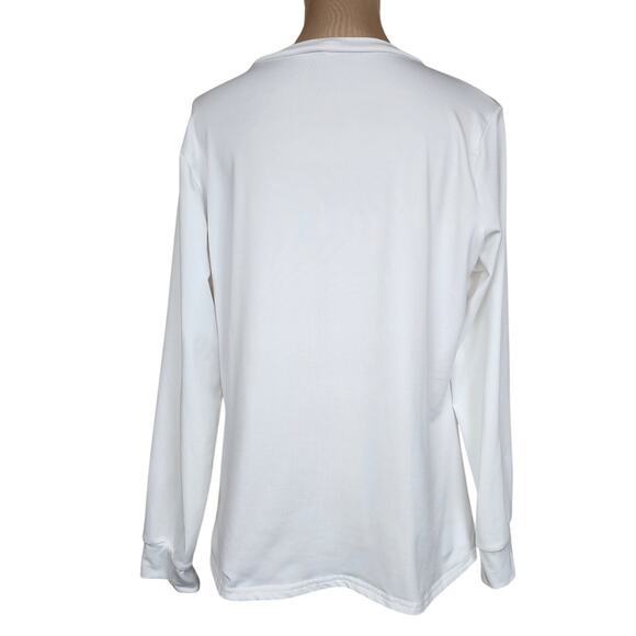 Charming Reindeer Graphic White Blouse - Picture 2 of 5